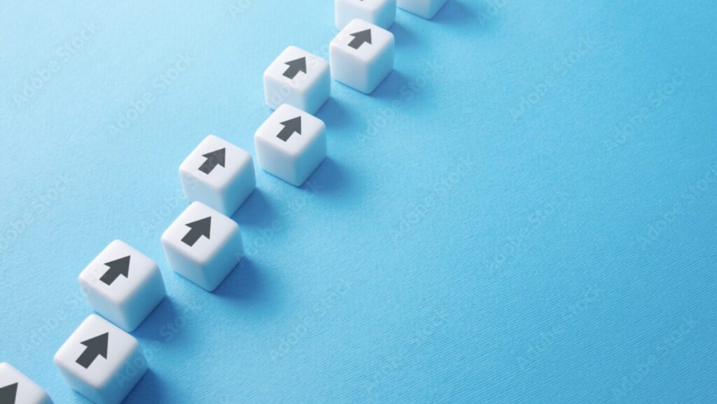 矢印が書かれたサイコロ