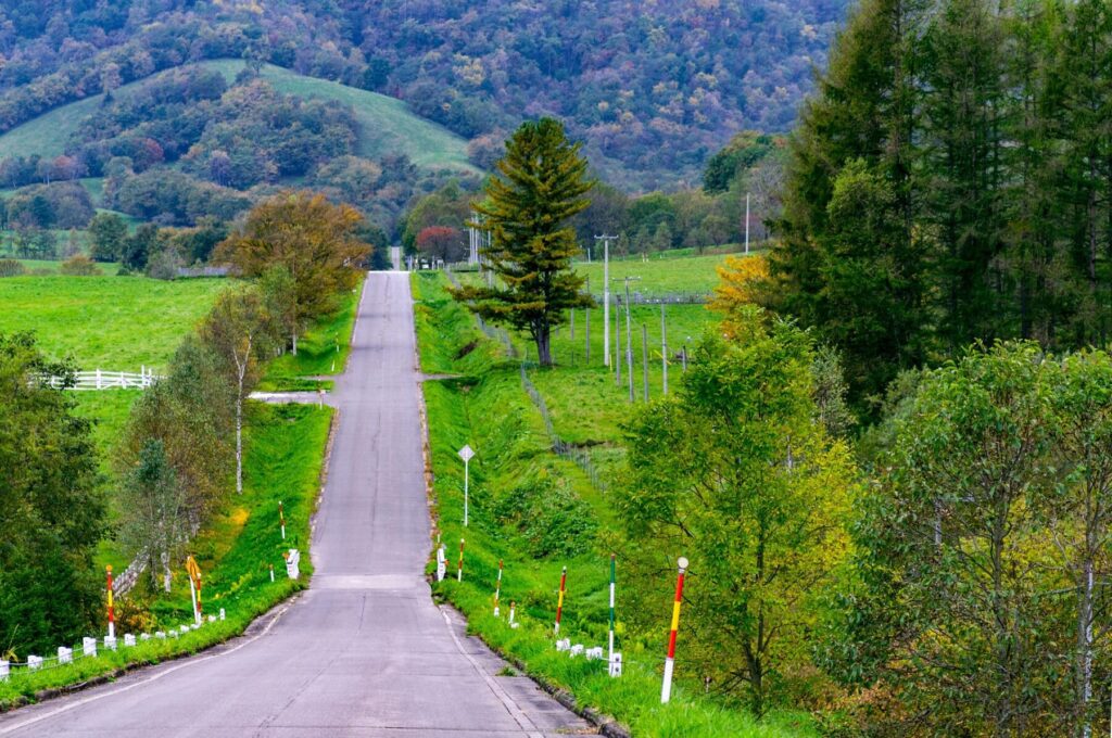 北海道の直線道路