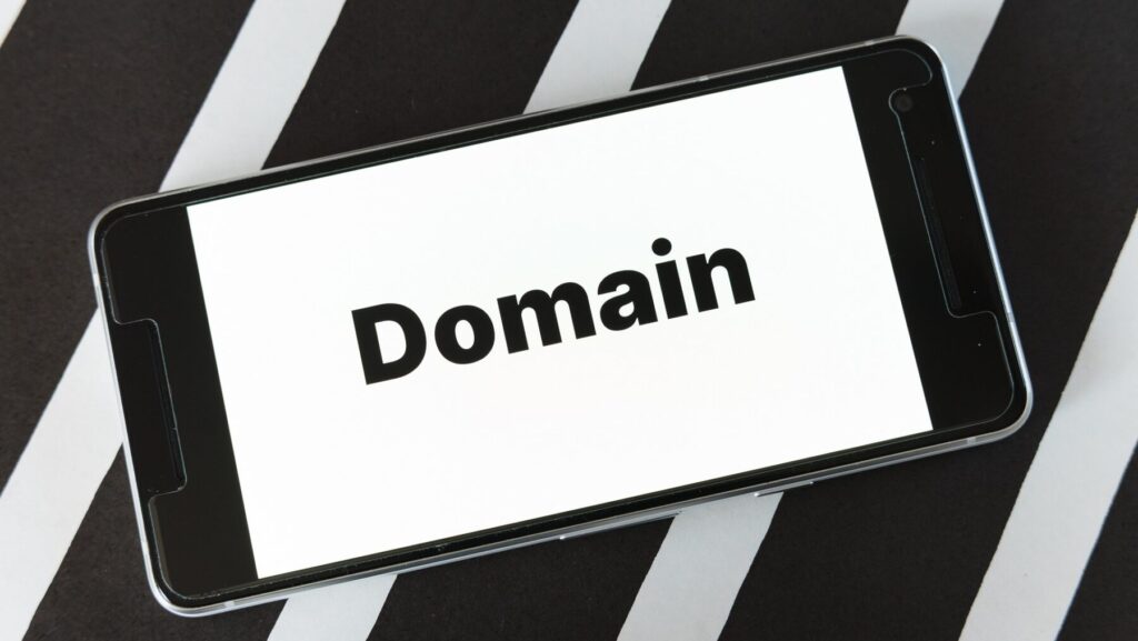 ドメインと書かれたスマホの画面