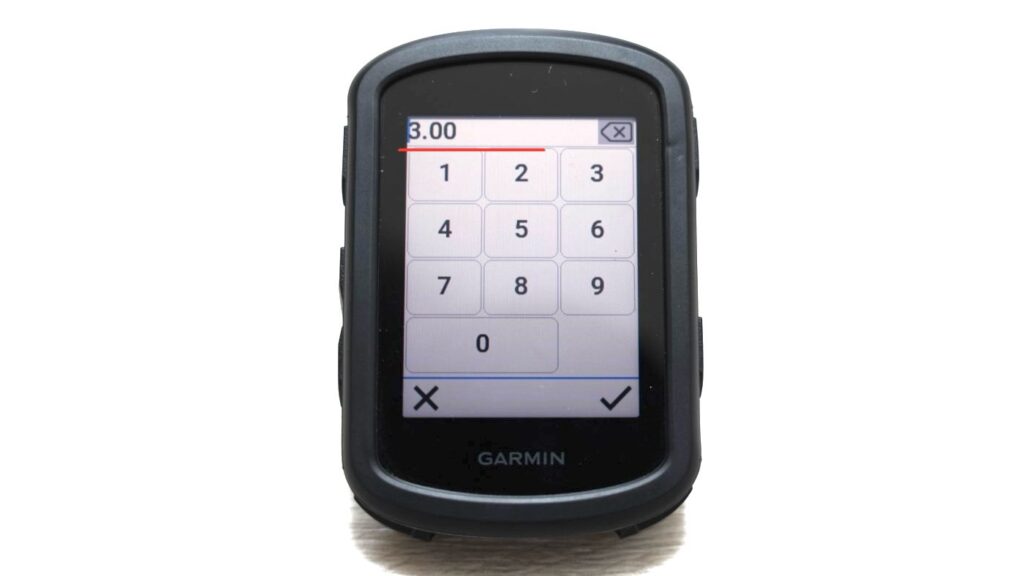 GARMINのサイコン「EDGE840」の操作画面