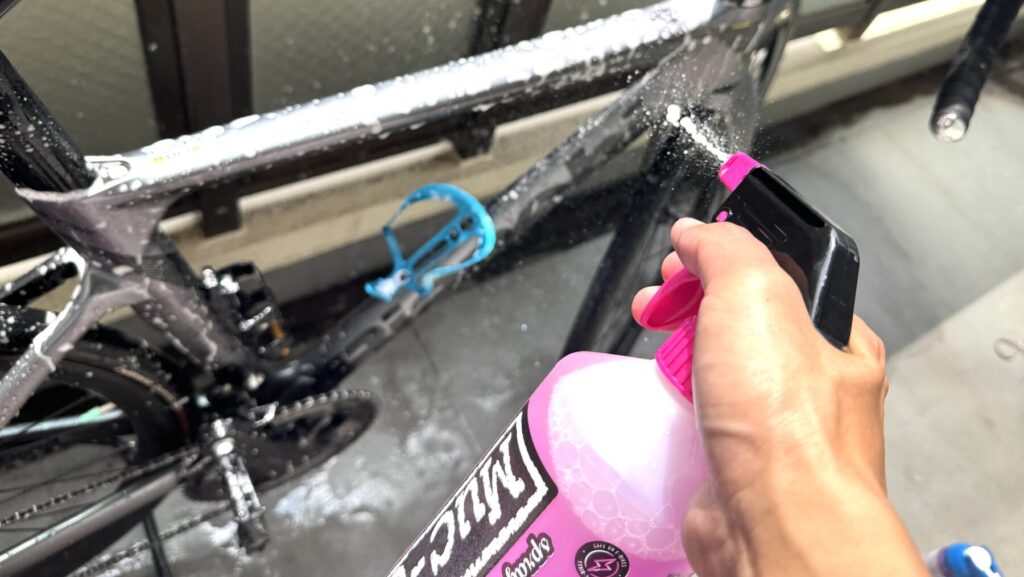 マックオフでロードバイクを洗浄