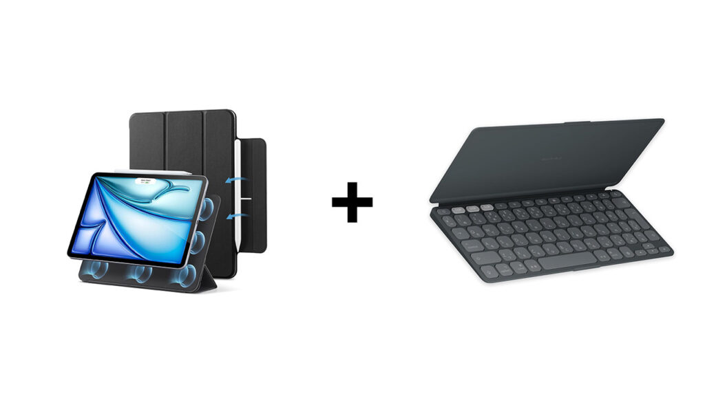 ESRのiPadケースとロジクールKEYS TO GO 2 for iPad