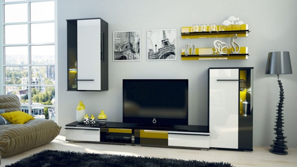 家電が配置されたリビング