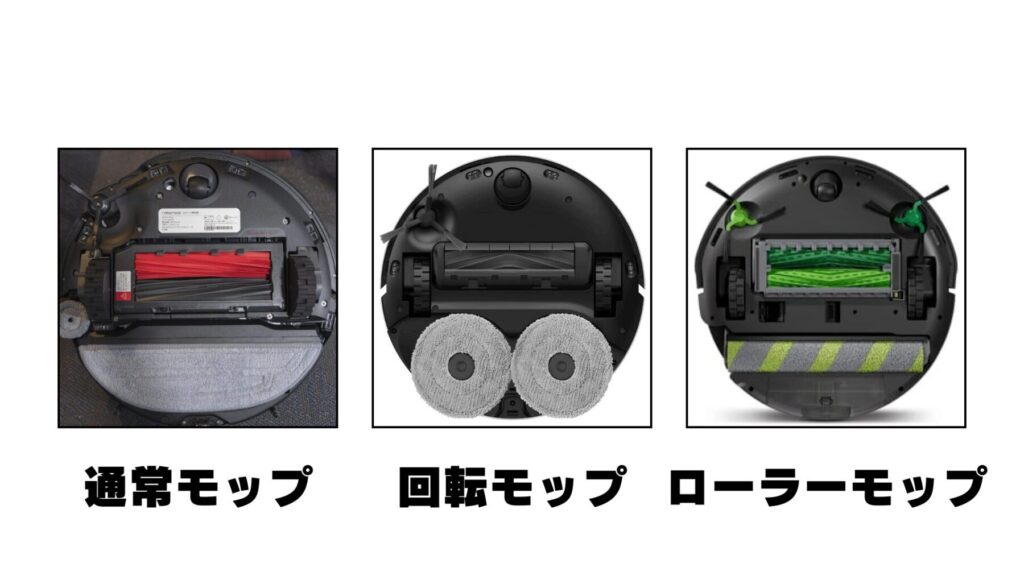 ロボット掃除機のモップのタイプ