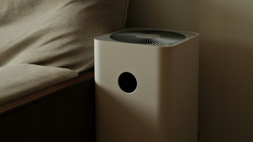 寝室に置いた空気清浄機