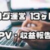 ブログ月次報告13ヶ月目