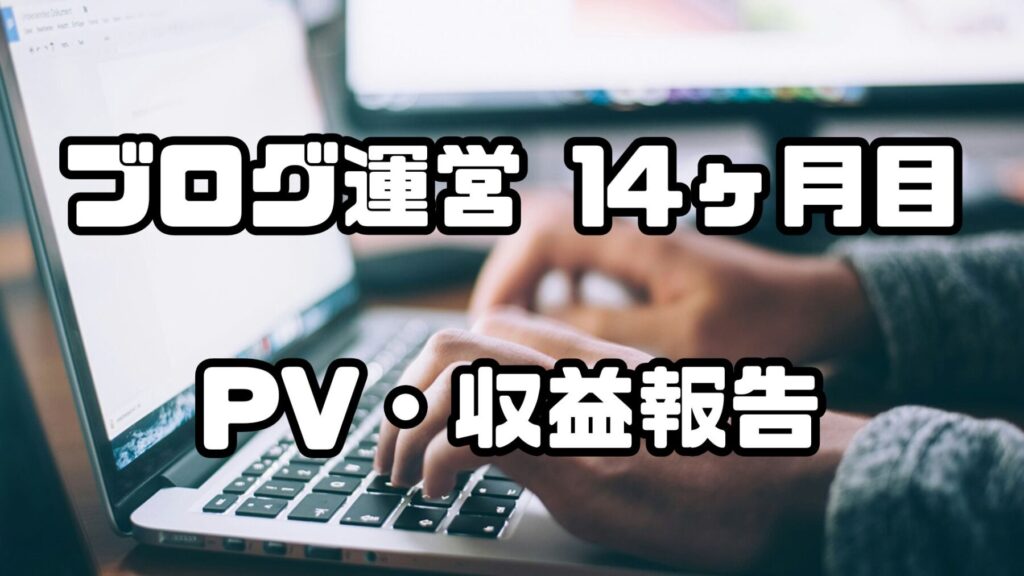 ブログ運営14ヶ月目