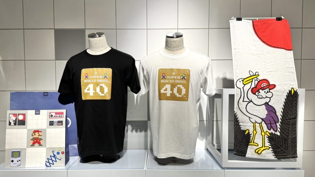 ニンテンドーミュージアムのマリオ40周年グッズ