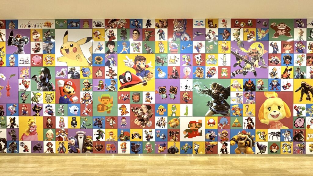 ニンテンドーミュージアムのキャラクターウォール