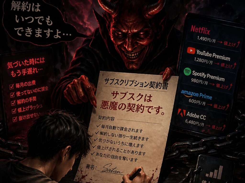 サブスクは悪魔の契約