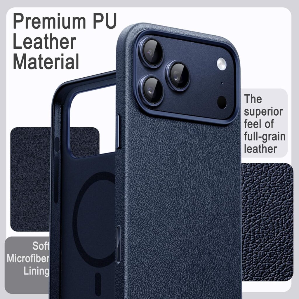 JETech iPhone17ProMax用レザーケース