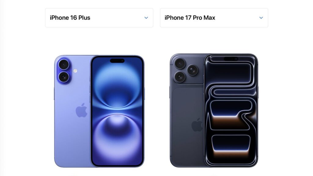 iPhone16 PlusとiPhone17 ProMax